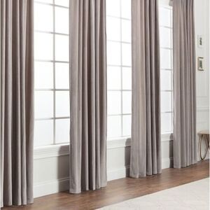 Chanasya -  2pk Solid Velvet Room Darkening Window Cu Taupe